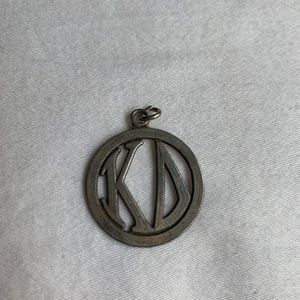 Kappa Delta Silver Medallion with Letters.